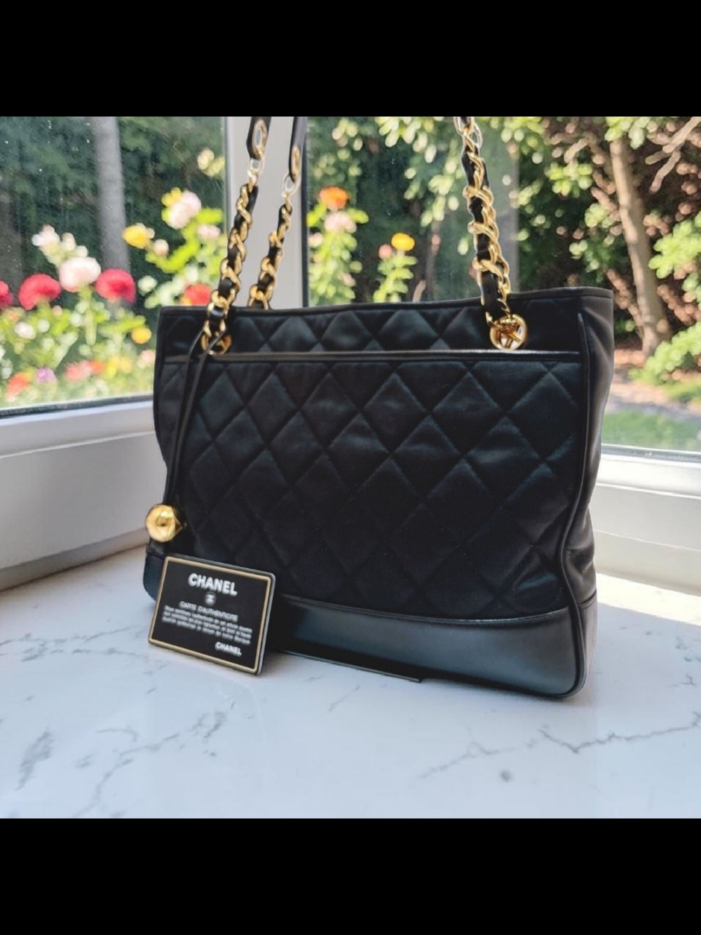 Authentic Chanel Matelasse' Chain Tote Bag